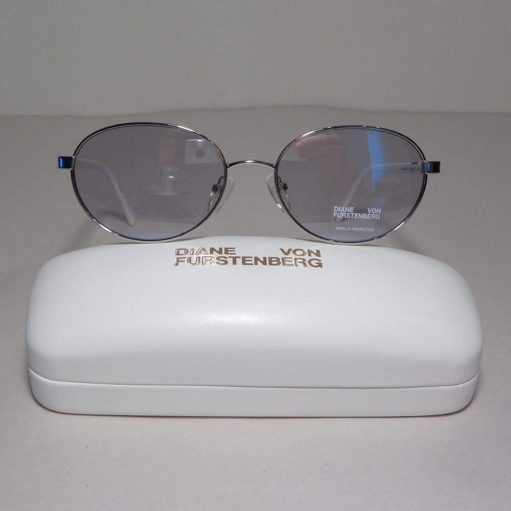 Diane von Furstenberg RAE DVF845S Silver New Women's Sunglasses